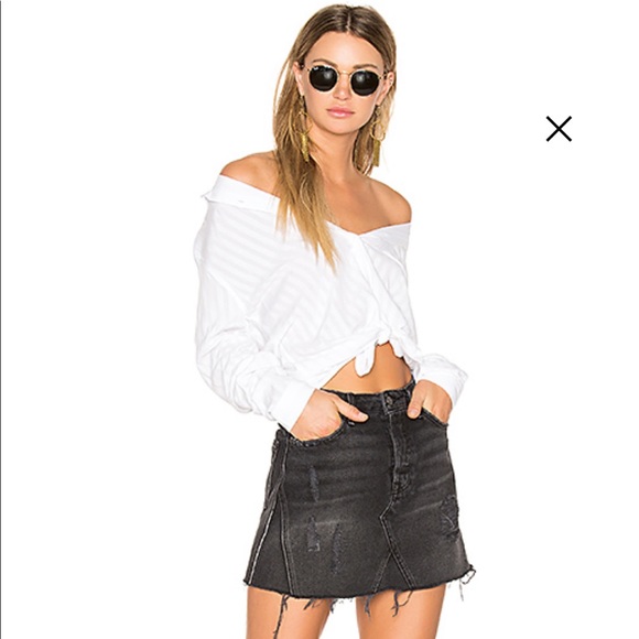 Grlfrnd Eva black denim hotel California skirt 25 - Picture 9 of 12